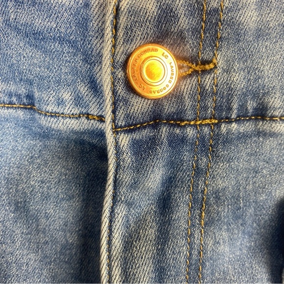 Lauren Conrad High Rise Denim Shorts Size 16 Light Wash Casual Pocket Front - Picture 7 of 10